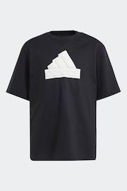 adidas Black Sportswear Future Icons Logo Piqué T-Shirt - Image 1 of 5