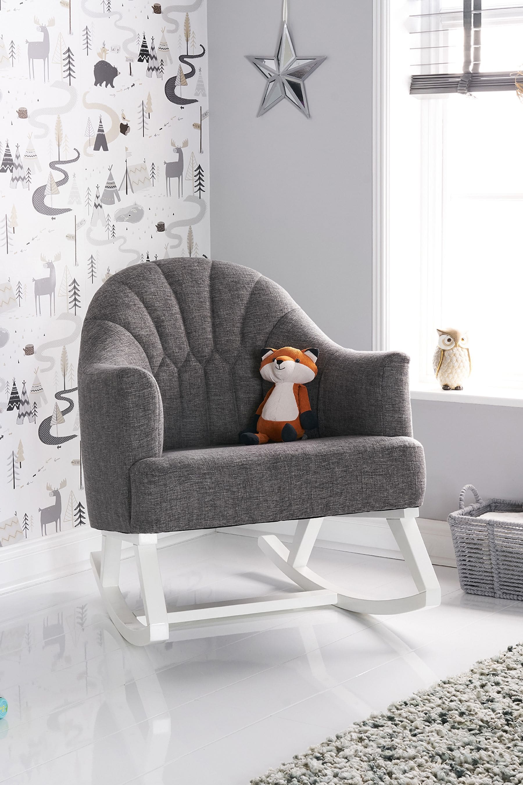 Buy Obaby Grey Round Back Rocking Chair from the Next UK online shop