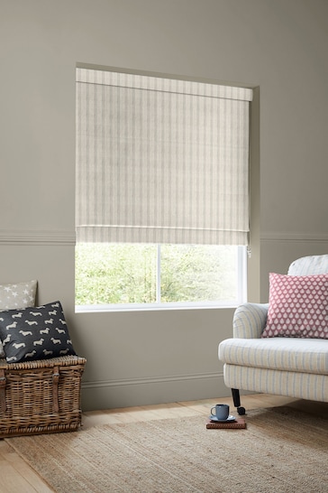 Emily Bond Natural George Stripe Made to Measure Roman Blinds