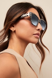 Grey Tortoishell Square Sunglasses - Image 1 of 6