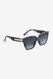 Grey Tortoishell Square Sunglasses - Image 3 of 6