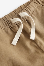 Tan Brown Linen Blend Pull-On Shorts (3mths-7yrs) - Image 5 of 5