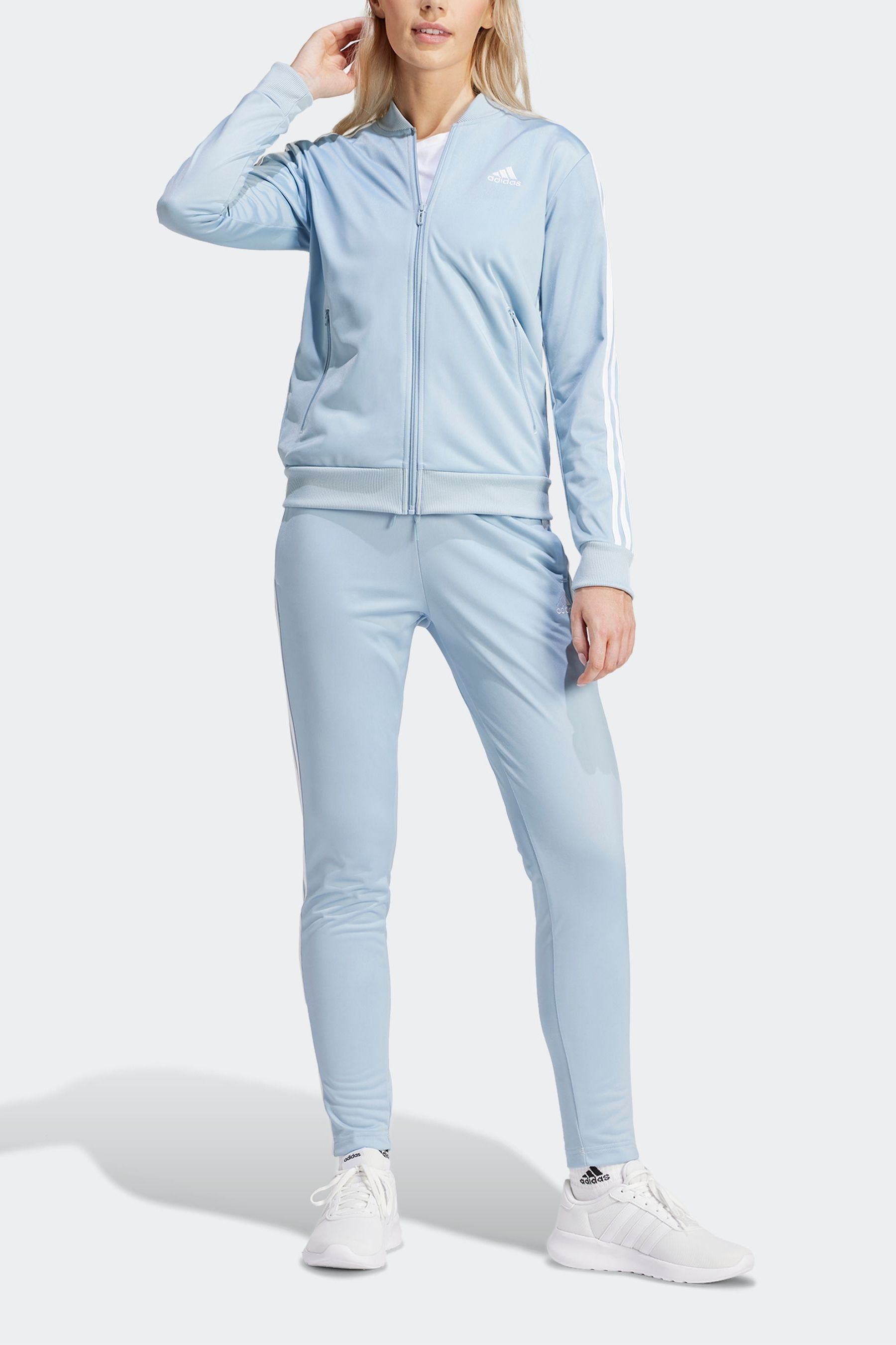 Buy adidas Light Blue 3 Stripe Essentials Tracksuit from Next France