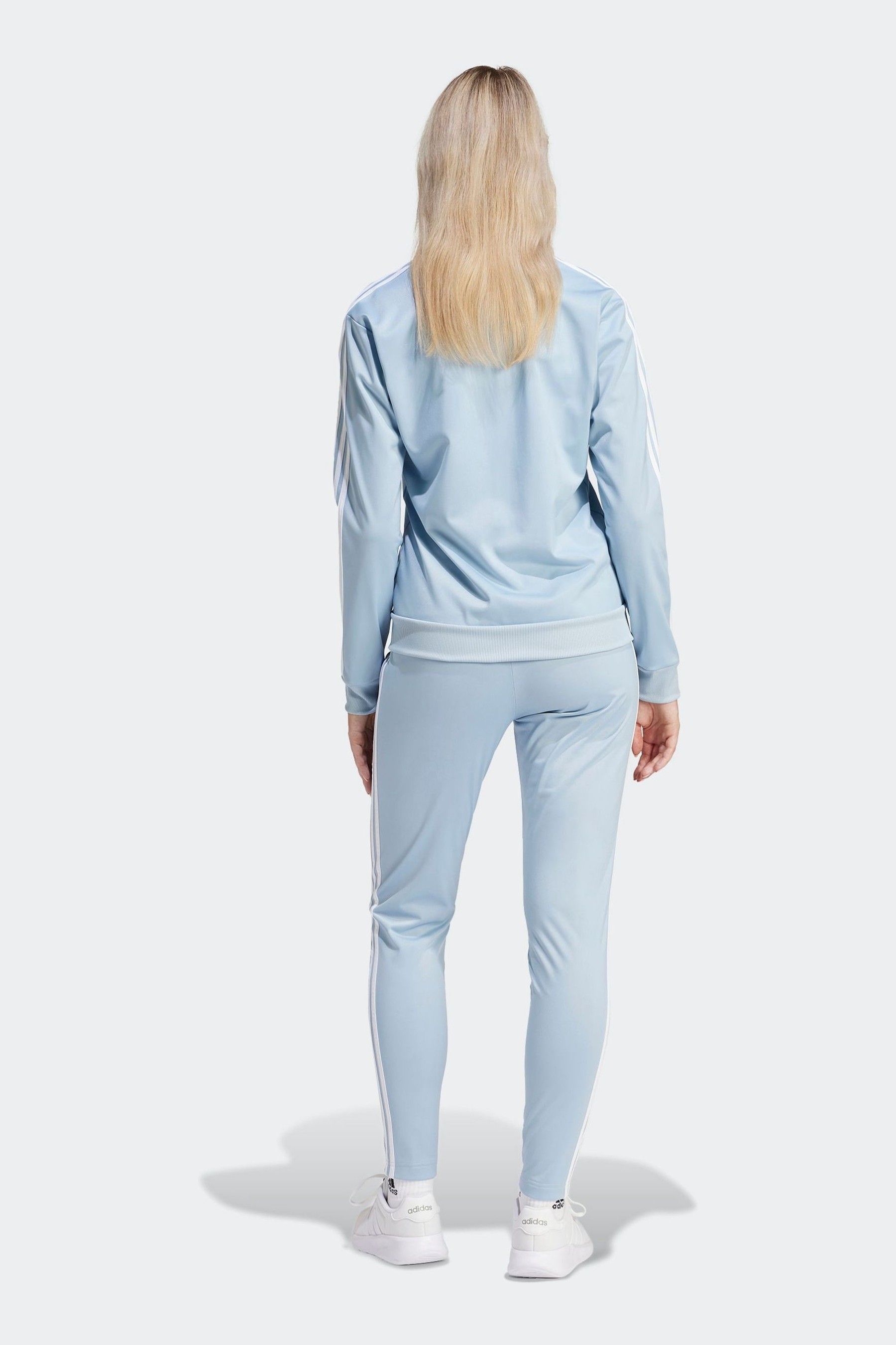 Light blue adidas tracksuit top discount