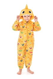 Vanilla Underground Yellow Baby Shark Unisex Kids Puddle Suit - Image 3 of 7