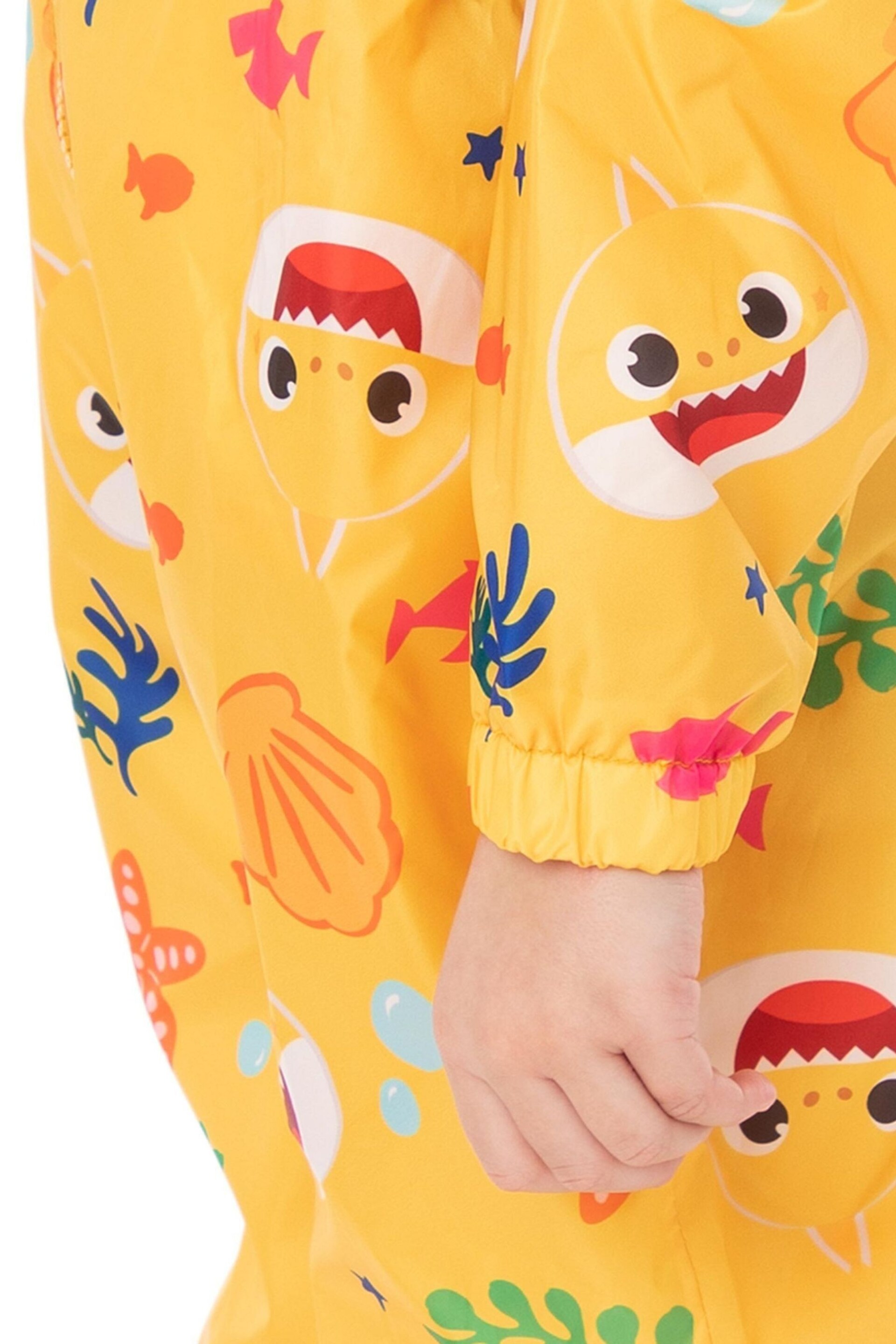 Vanilla Underground Yellow Baby Shark Unisex Kids Puddle Suit - Image 7 of 7