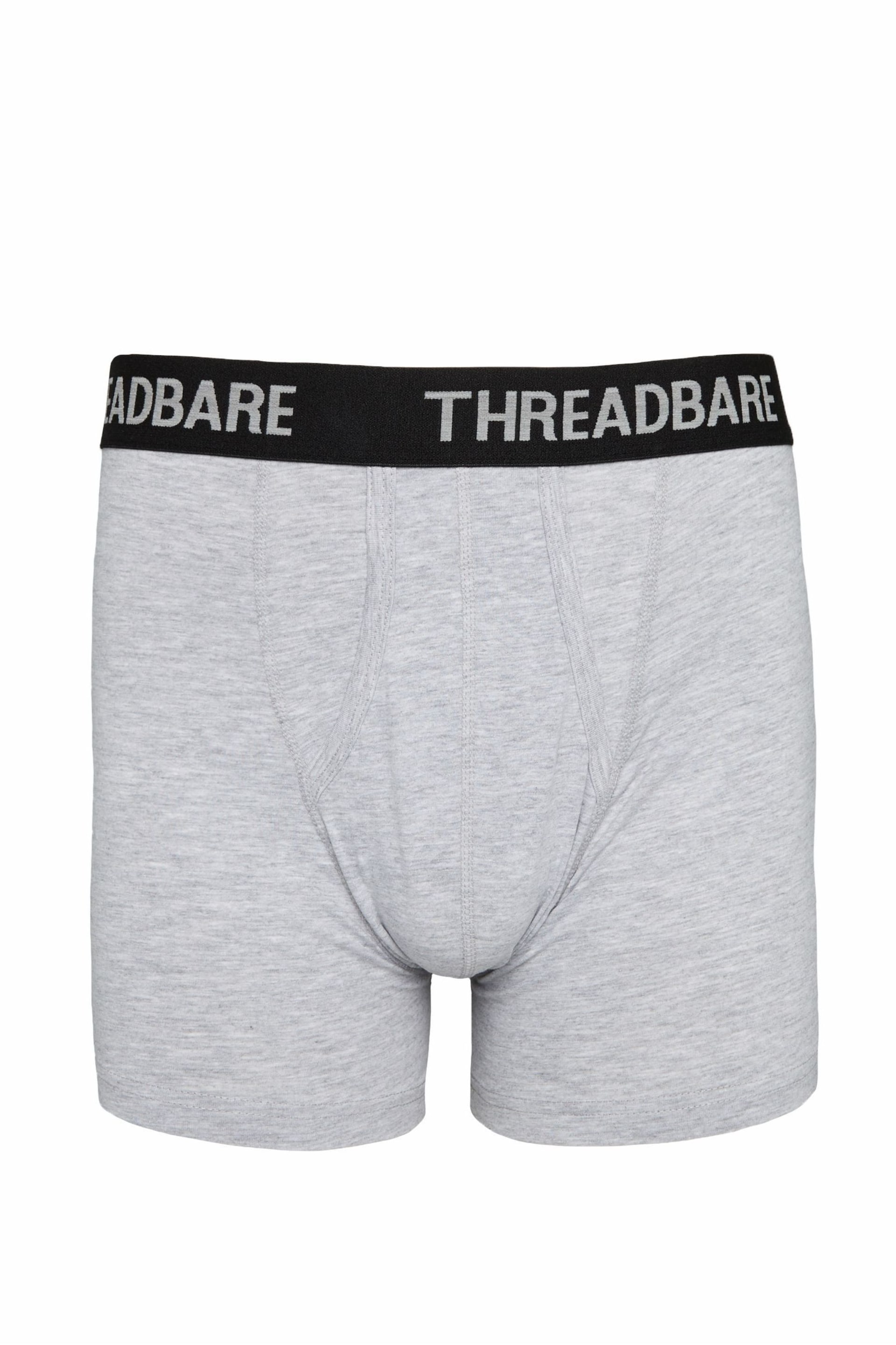 Threadbare Grey Hipster Boxers 3 Packs - Image 4 of 6