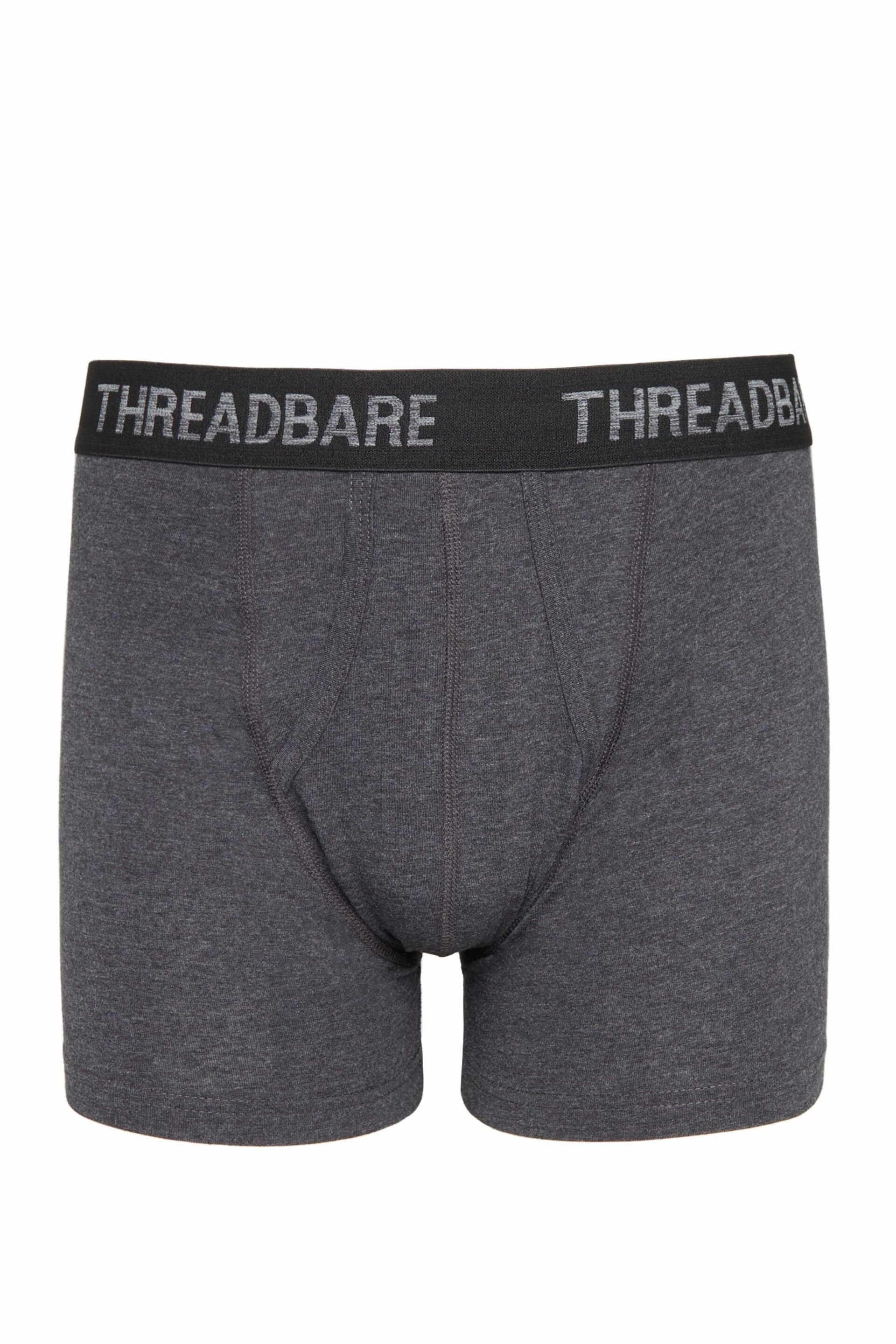 Threadbare Grey Hipster Boxers 3 Packs - Image 5 of 6