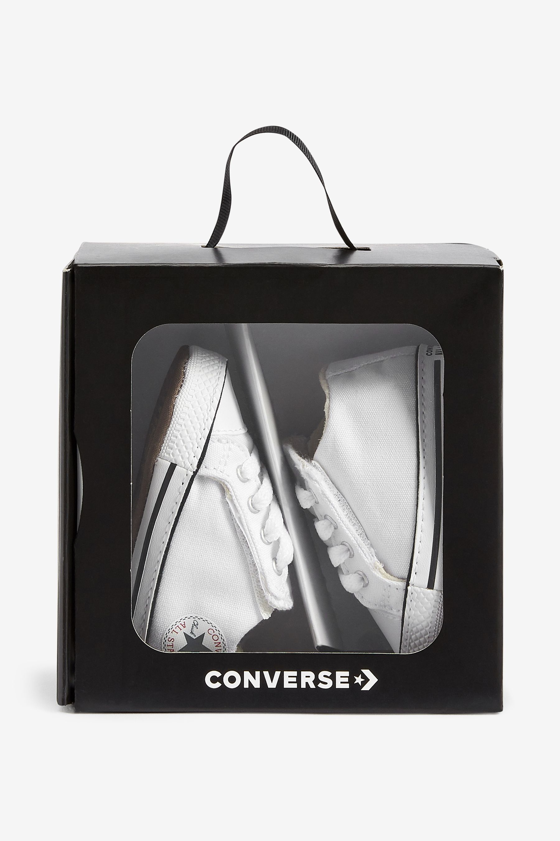 Baby white converse pram shoes deals