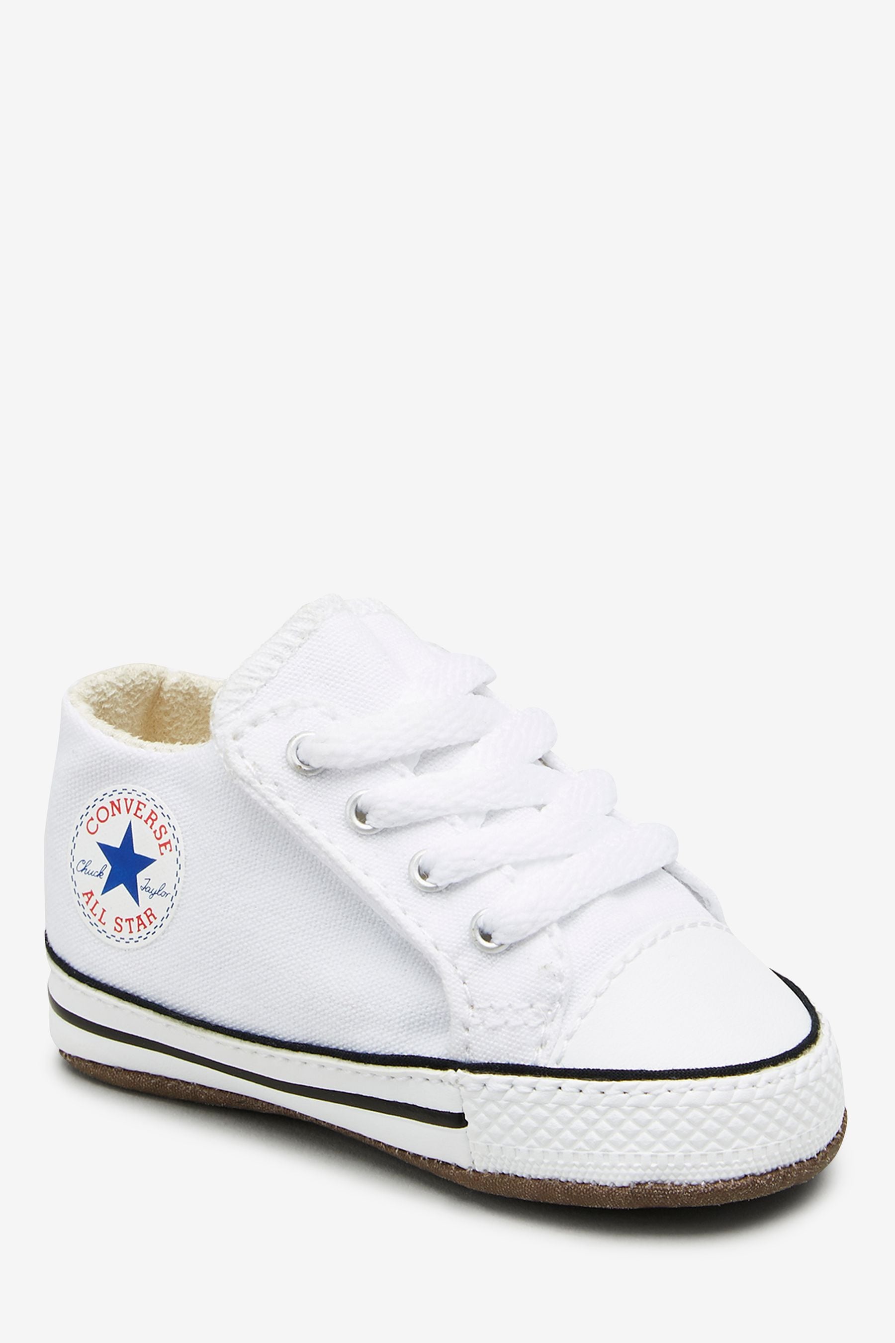 Baby white converse pram shoes deals