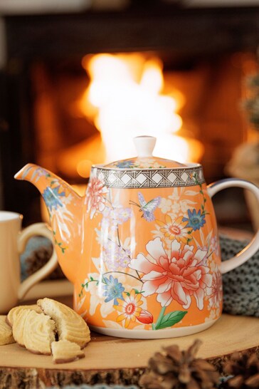 London Pottery Orange Bell-Shaped Loose Tea Teapot