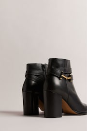 Ted Baker Black T Hinge Anisea Leather 85mm Ankle Boots - Image 3 of 4