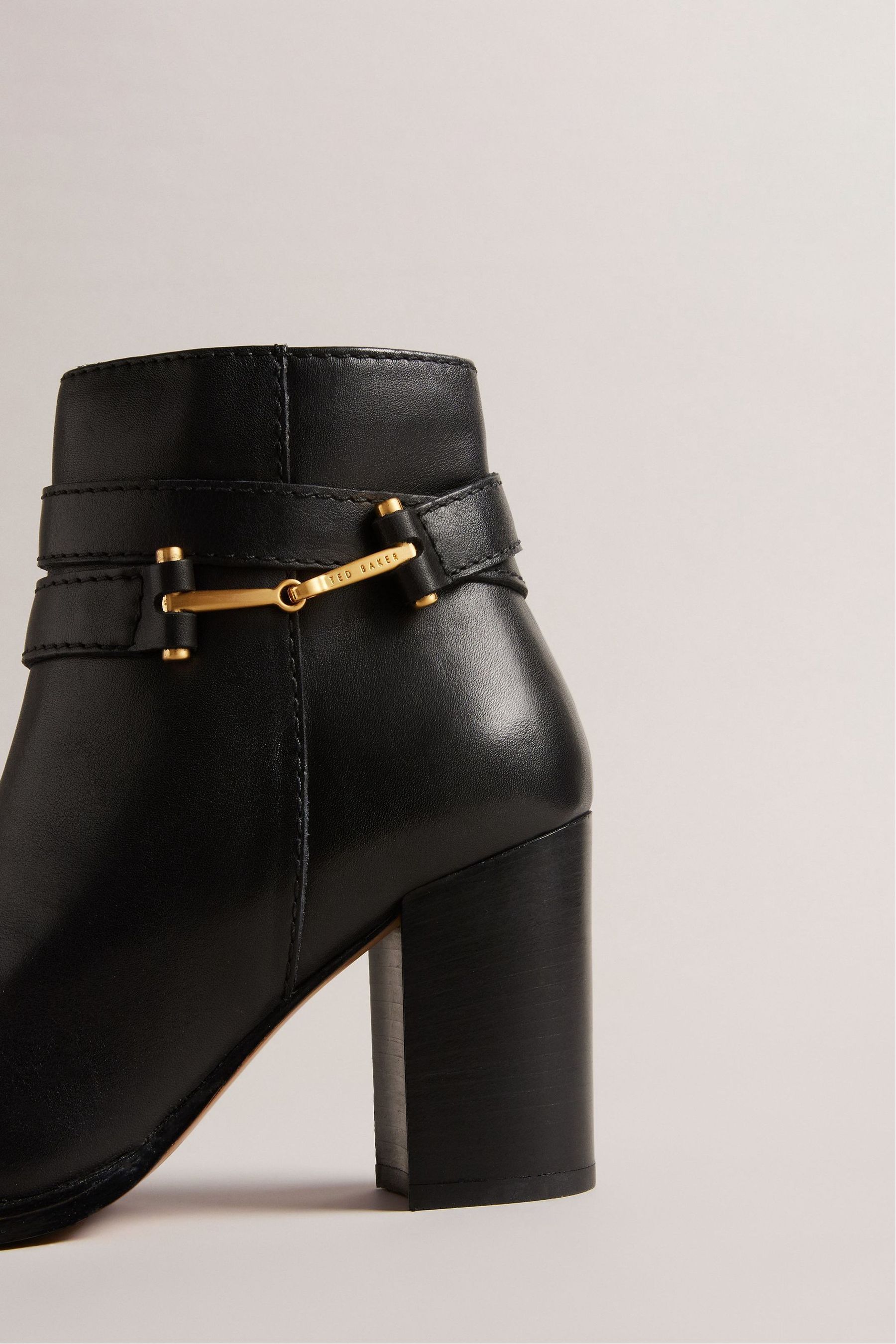 Buy Ted Baker Black T Hinge Anisea Leather 85mm Ankle Boots from Next Luxembourg