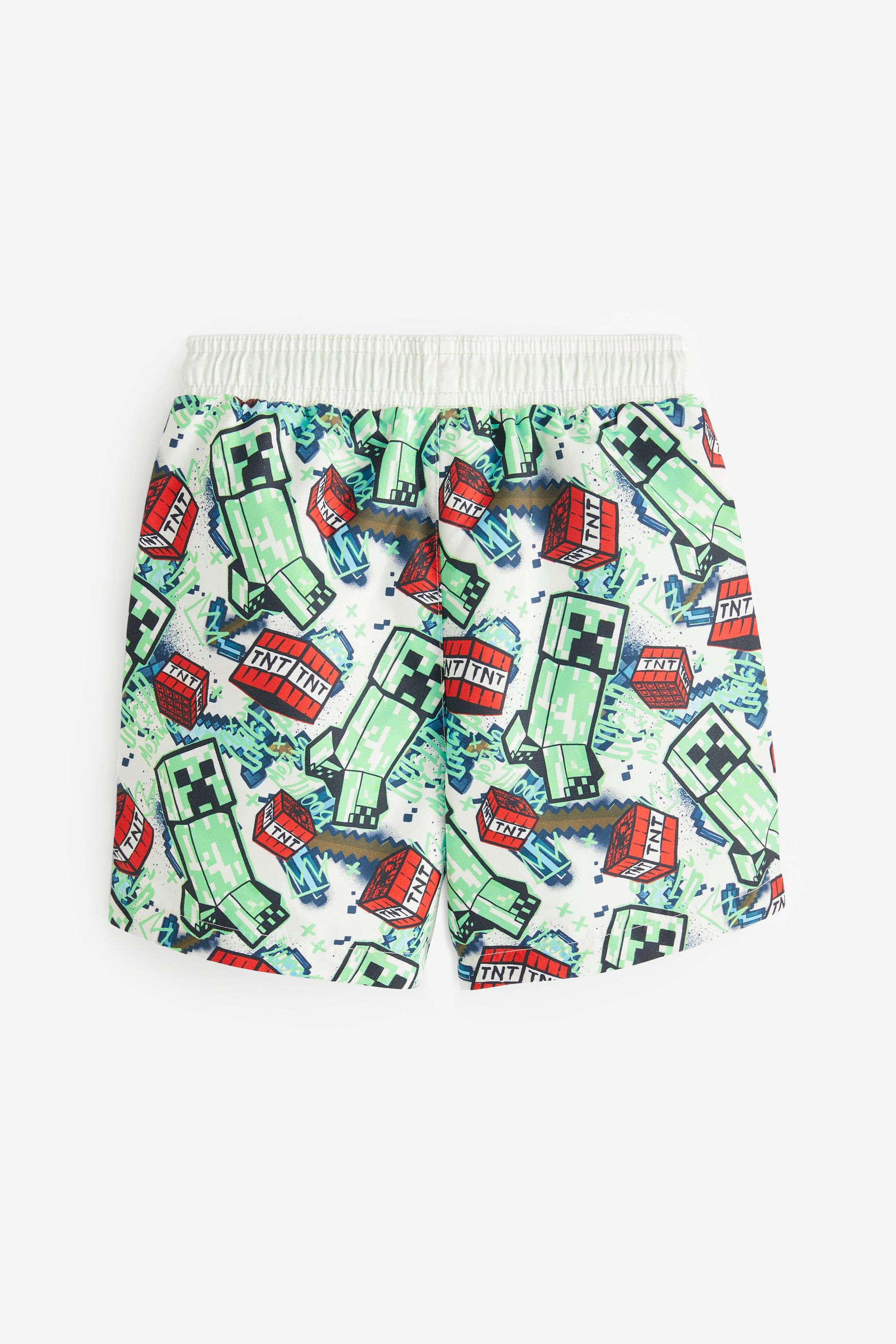 Minecraft Green Swim Shorts 3 16yrs