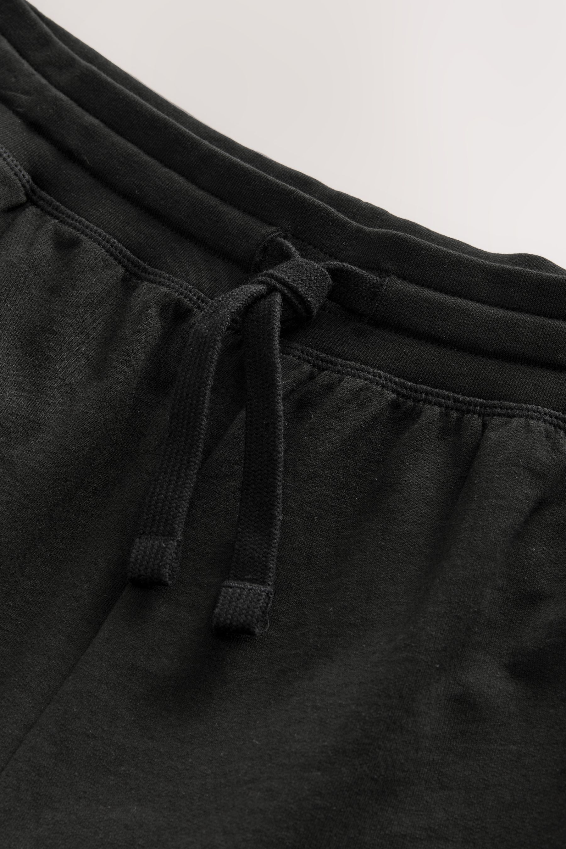 Black Cuffed Slim Lightweight Joggers