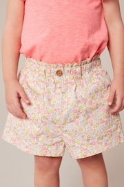 Pink Floral Print 100% Cotton Pull-On Shorts (3mths-7yrs) - Image 4 of 7