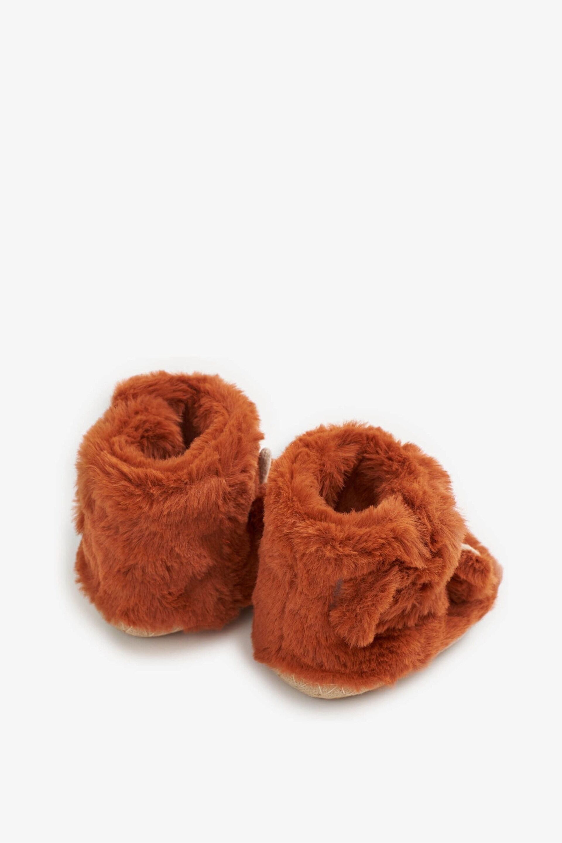 JoJo Maman Bébé Rust Boys' Highland Cow Slipper Boots - Image 4 of 5