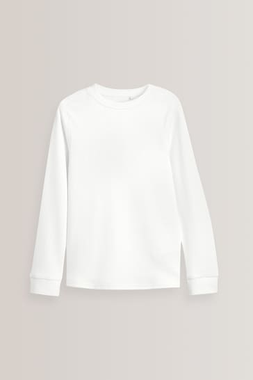 White Long Sleeve Thermal Tops 2 Pack (2-16yrs)