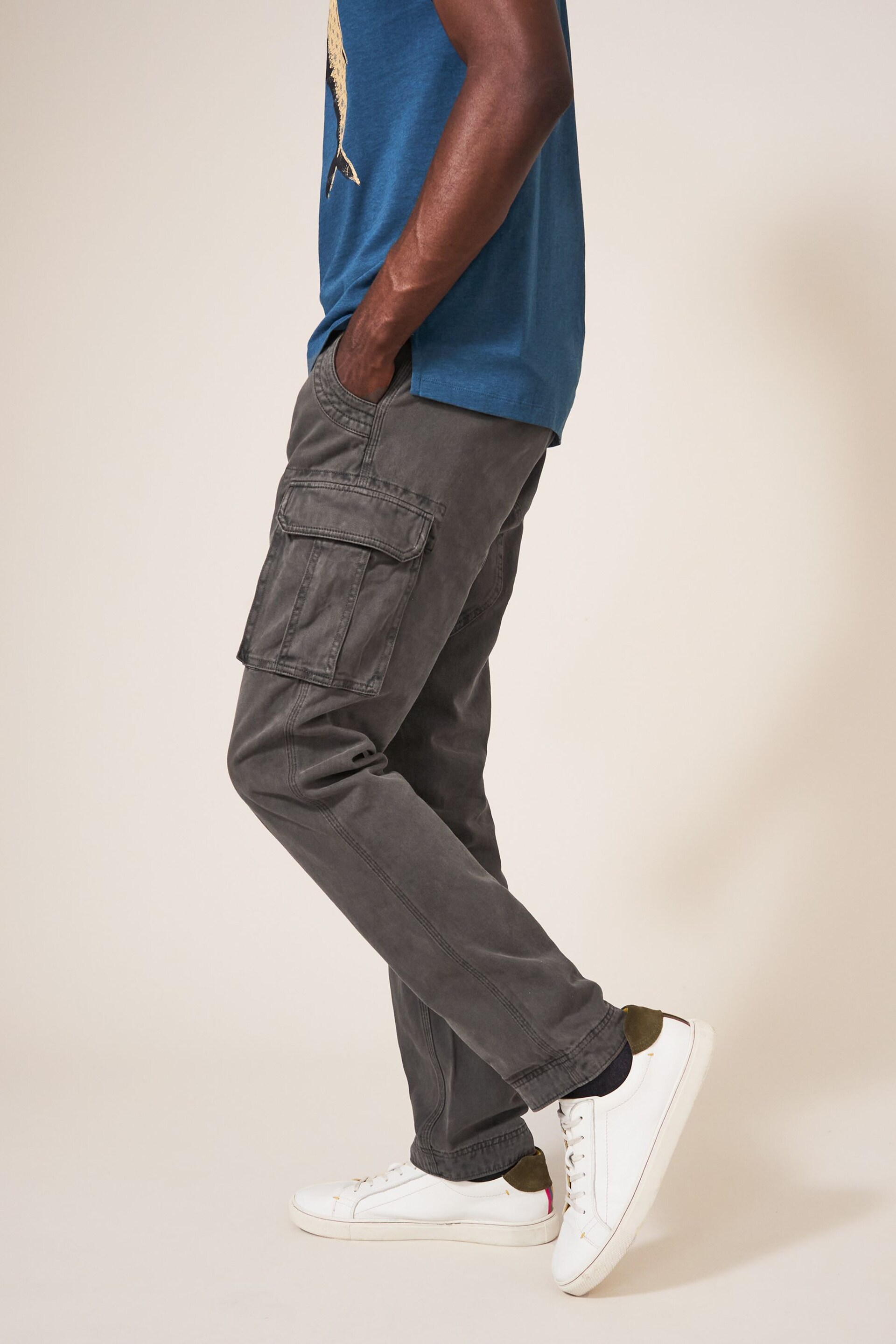 White Stuff Grey Kegworth Cargo Trousers - Image 3 of 6