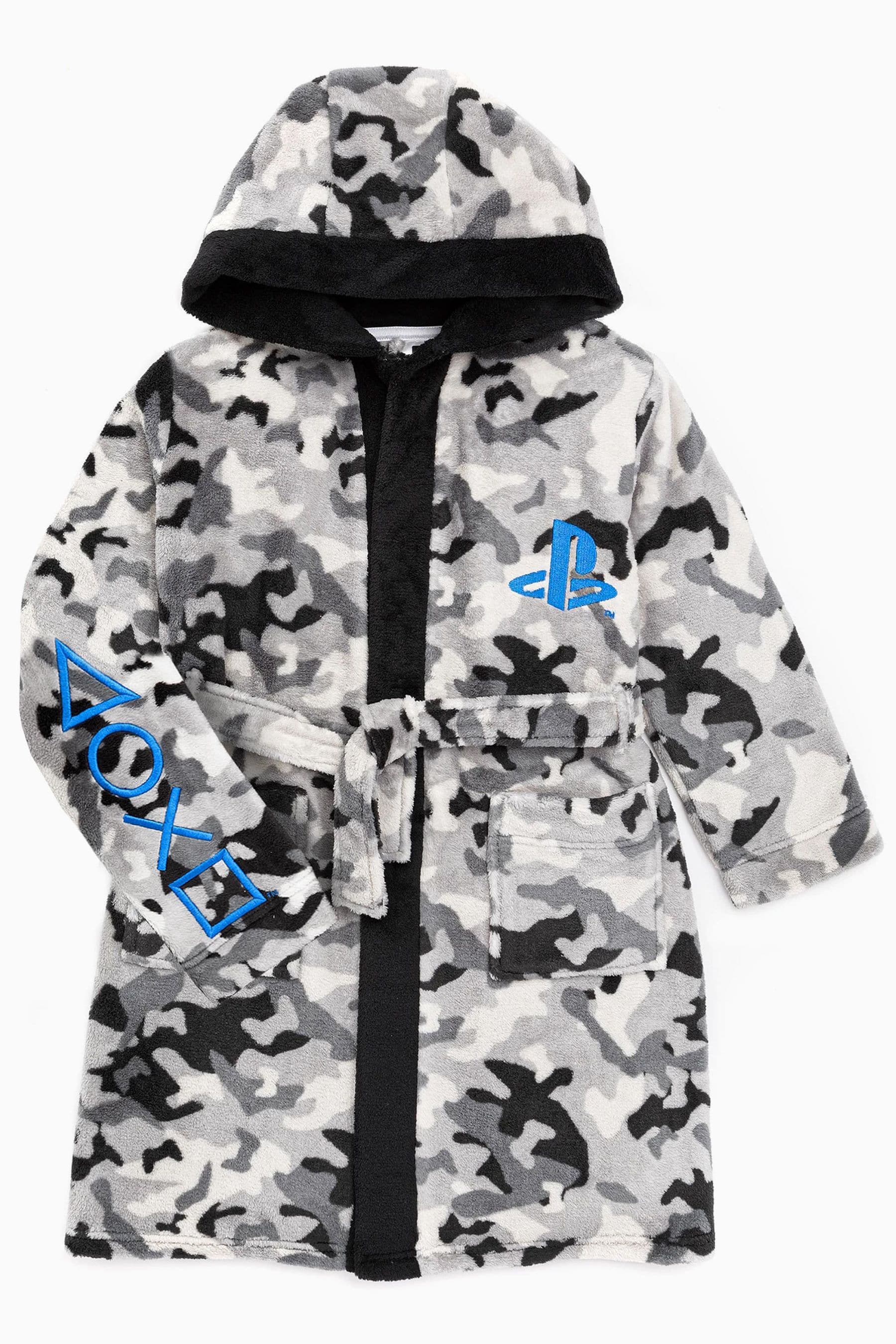 Buy Vanilla Underground Grey Playstation Unisex Kids Fleece Dressing Gown Robe from Next Luxembourg