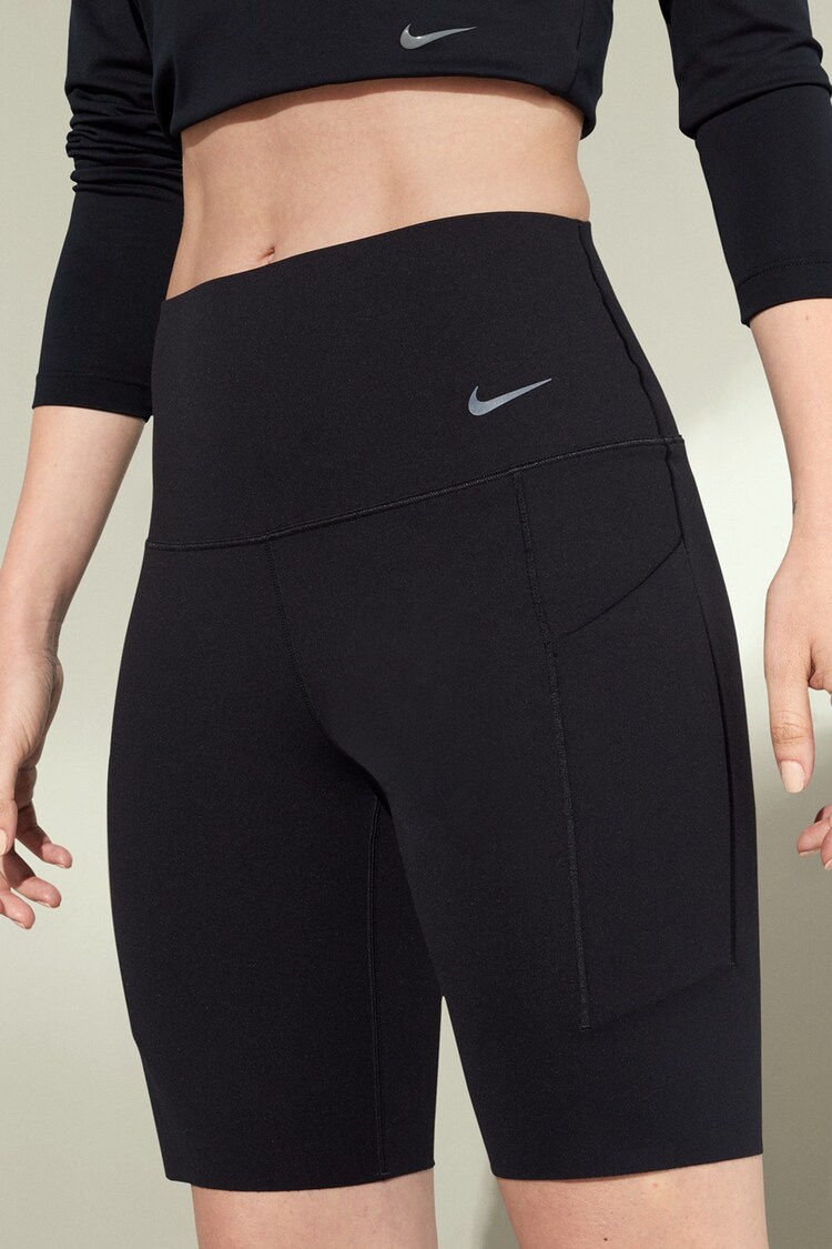 Nike Black Universa Medium Support High Waisted 8 Cycling Shorts With Pockets - Image 10 of 11