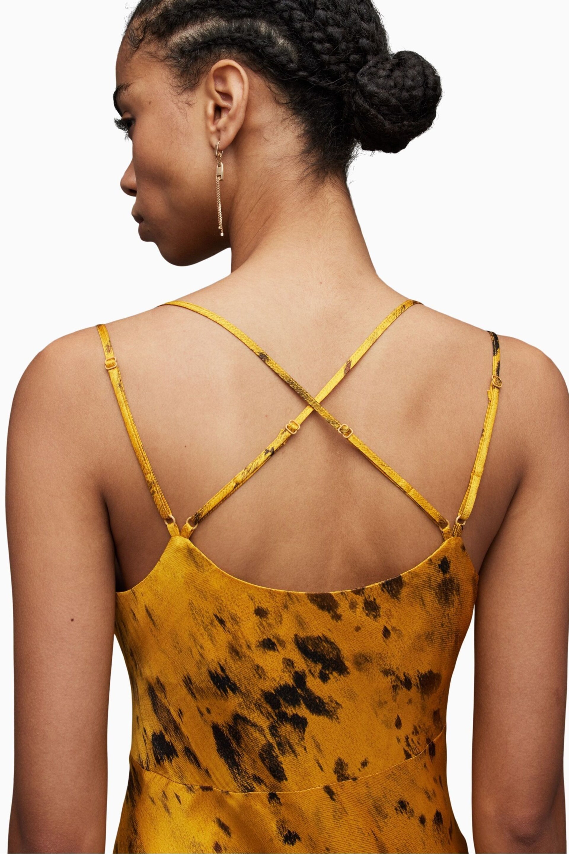 AllSaints Yellow Marta Ronnie Dress - Image 6 of 7