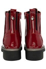 Lotus Red Patent Lace-Up Ankle Boots - Image 3 of 4