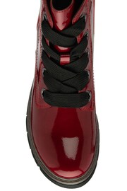 Lotus Red Patent Lace-Up Ankle Boots - Image 4 of 4