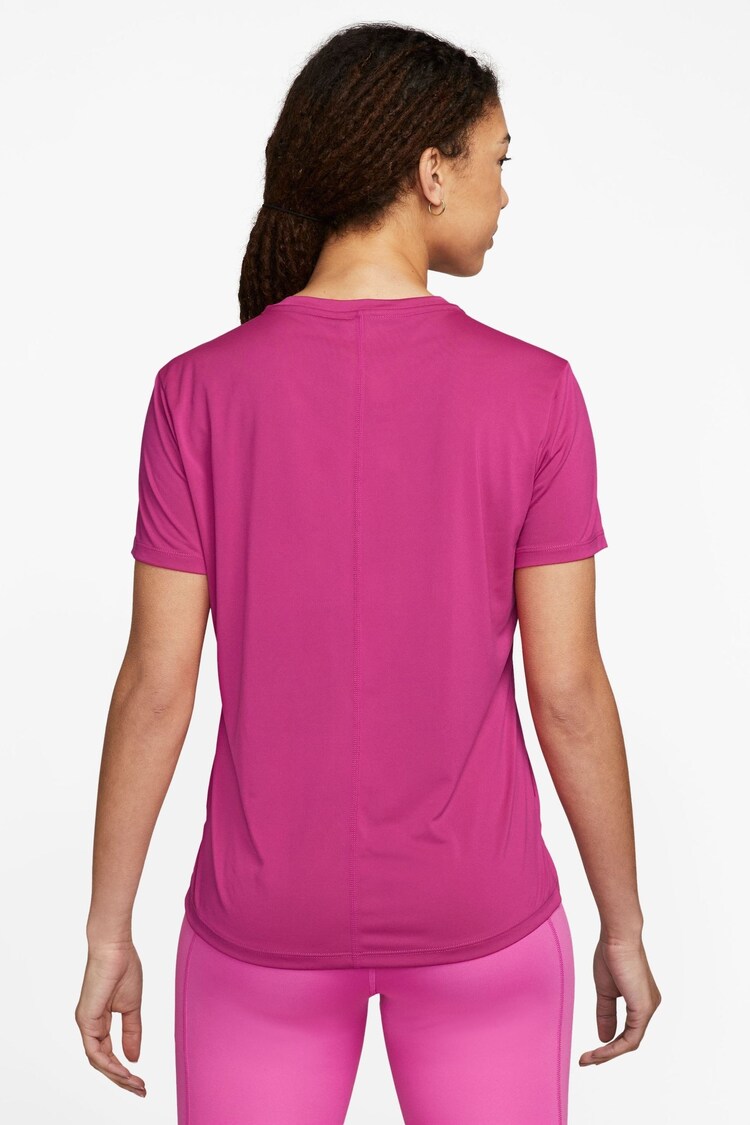 Nike Freegum Fushsia Pink Dri-FIT Swoosh Short-Sleeve Running Top - Image 2 of 3