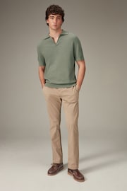 Green Trophy Linen Blend Knitted Polo Shirt - Image 2 of 7