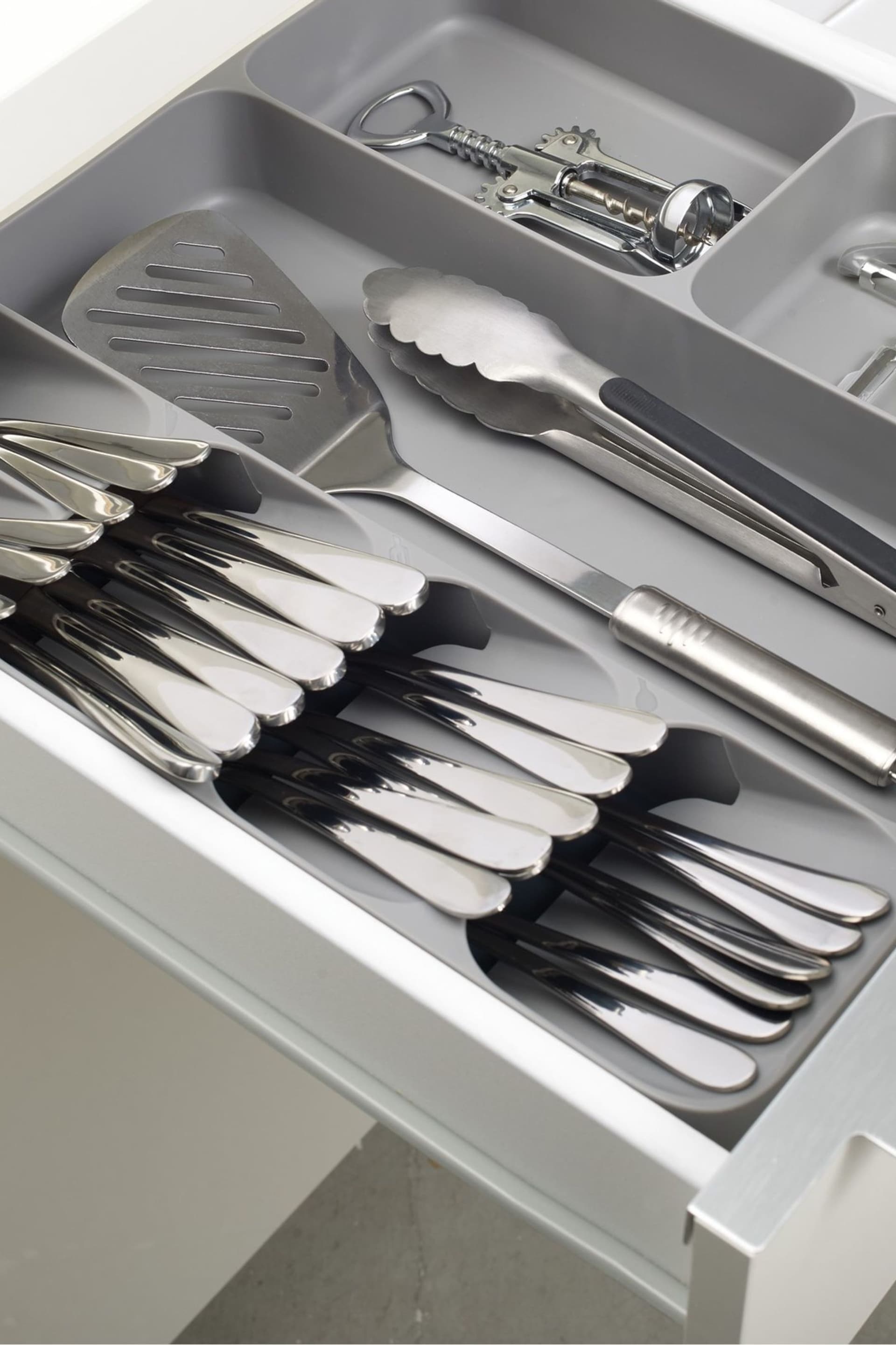 Joseph Joseph Grey DrawerStore Cutlery Utensil Gadget Organiser - Image 1 of 7