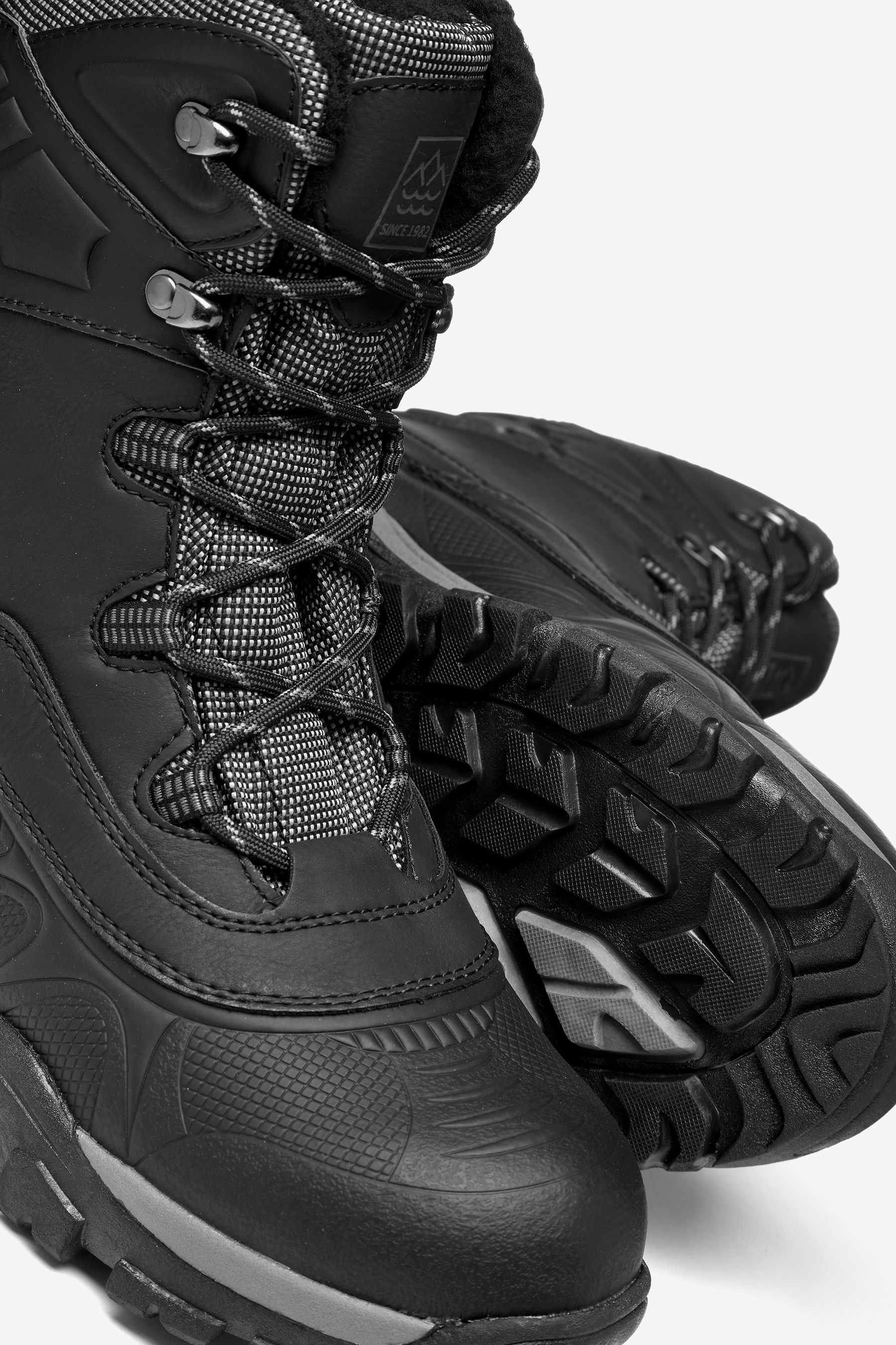 Black Waterproof Tall Snow Boots