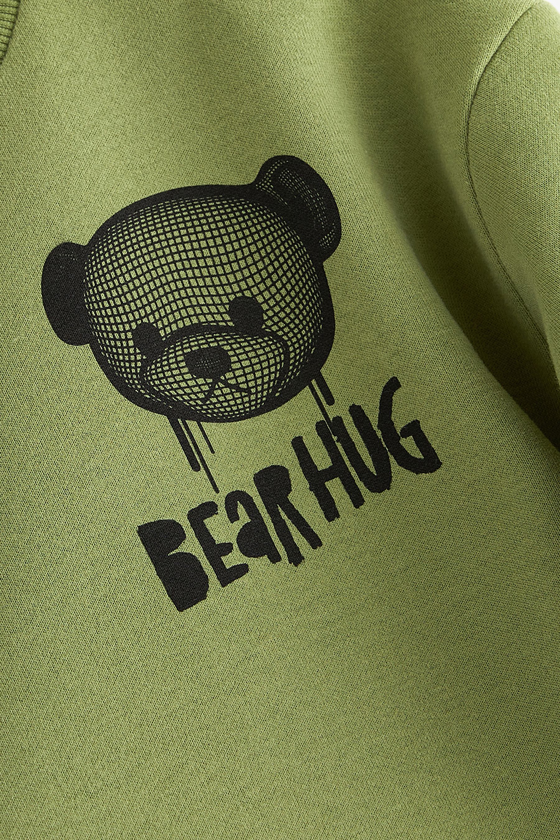 Buy Khaki Green Bear Placement Backprint Crew Neck Sweatshirt 3mths 7yrs from the Next UK online shop