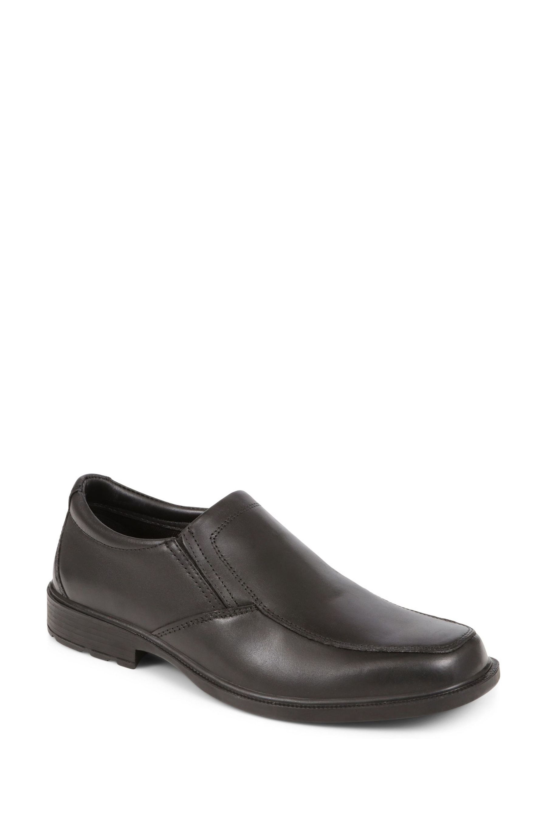 Pavers Gents Slip On Smart Black Shoes