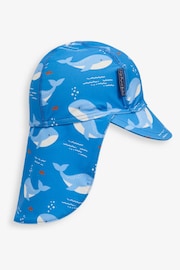 JoJo Maman Bébé Blue Whale UPF 50 Sun Protection Hat - Image 1 of 3