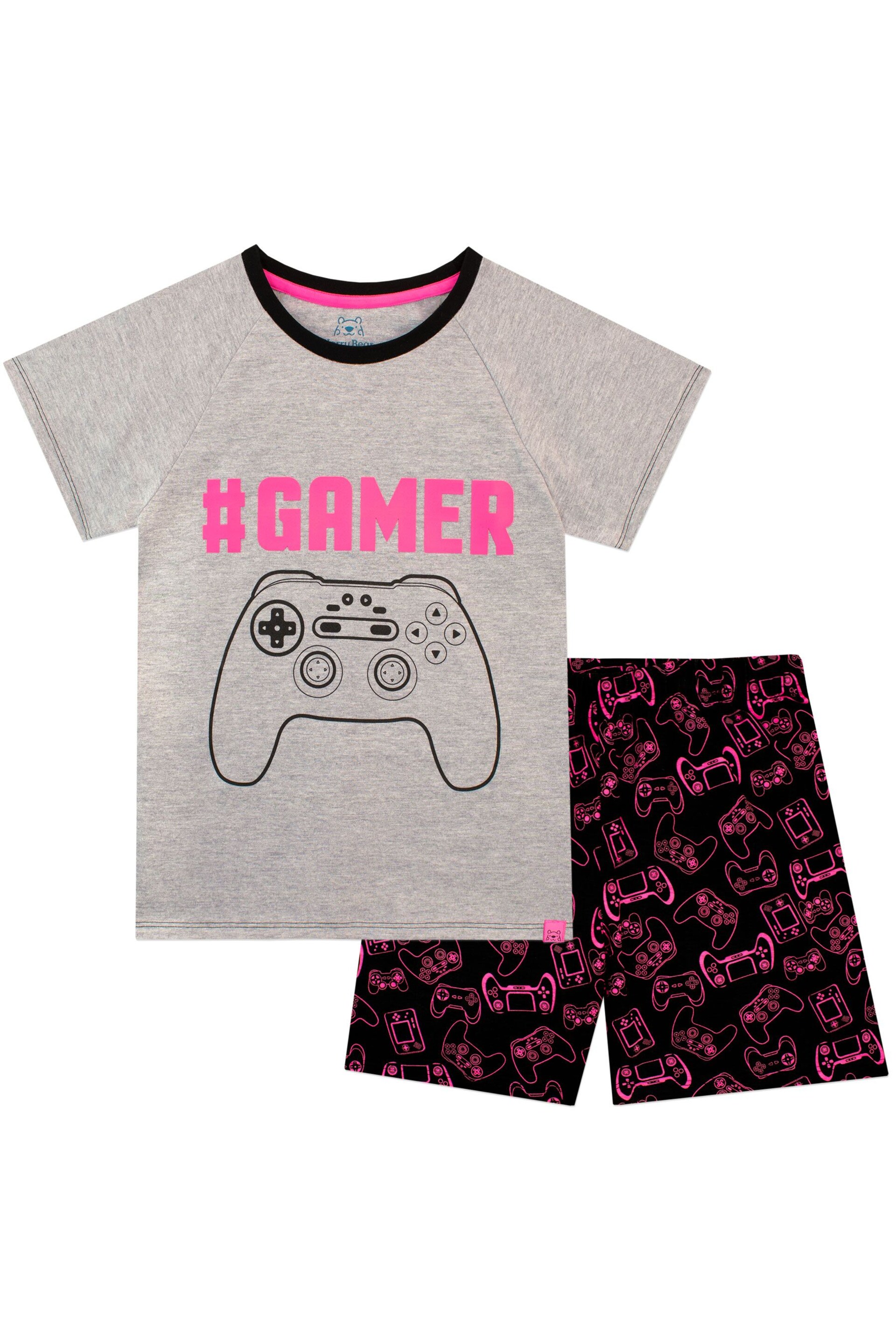 Harry Bear Black Gaming Short Pyjamas - Image 1 of 5