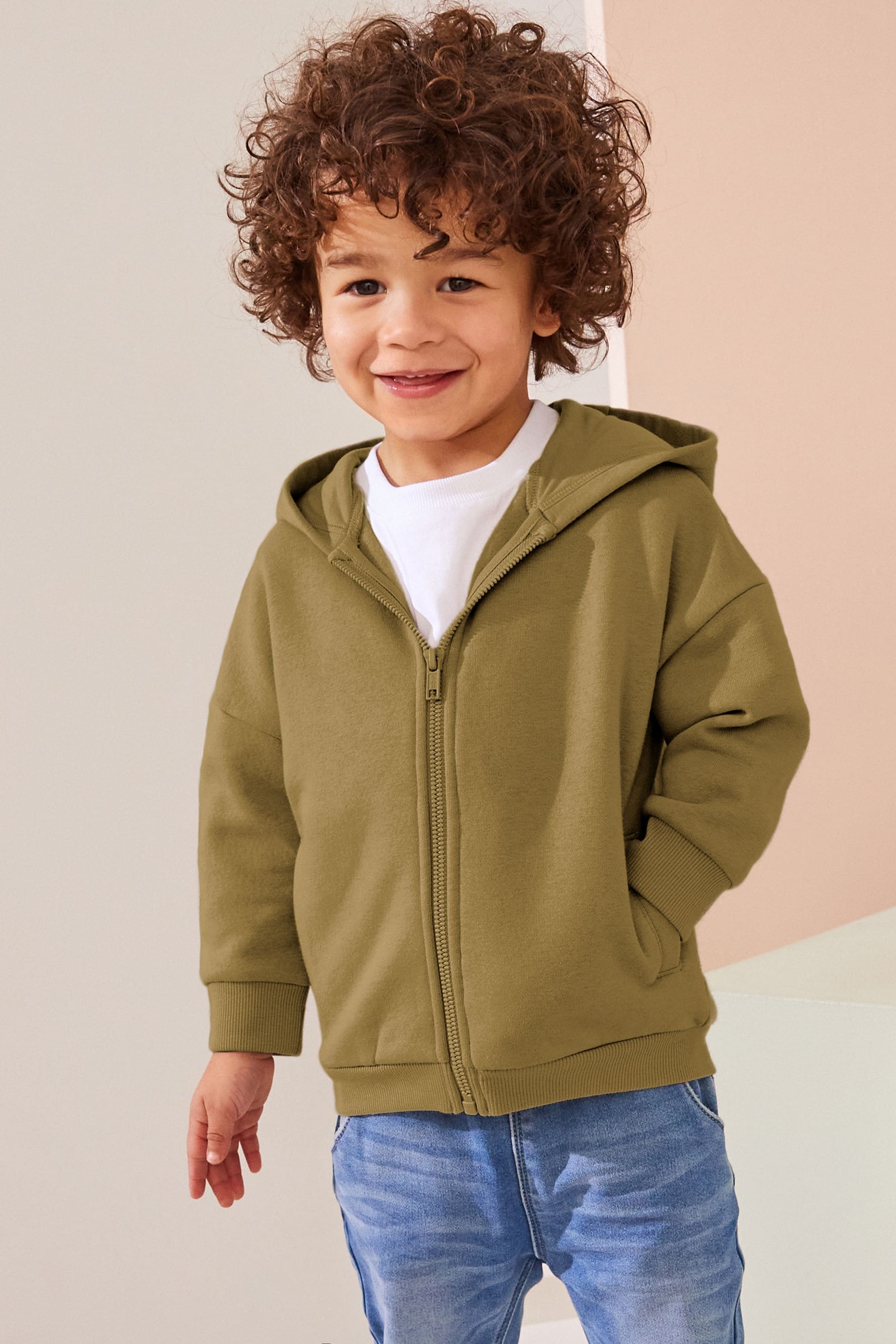 Olive green zip up hoodie 2025