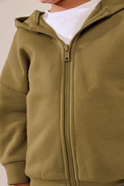 Olive Green Zip Through Hoodie (3mths-7yrs) - Image 3 of 3