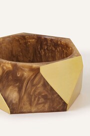 Accessorize Brown Metal Resin Mixed Bangle - Image 2 of 2