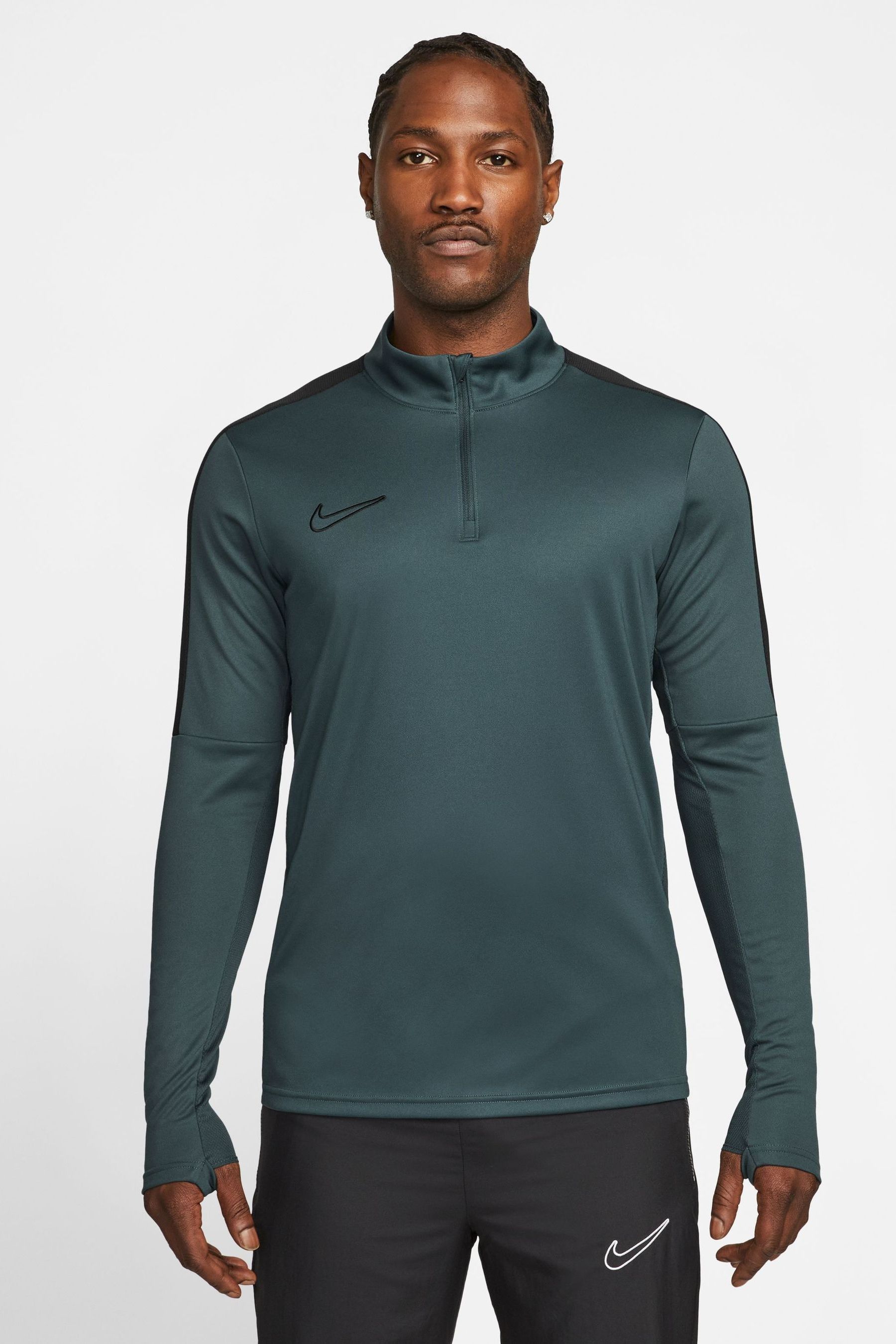 Buy Nike Dark Green Dri FIT Academy Half Zip Training Top from Next Luxembourg