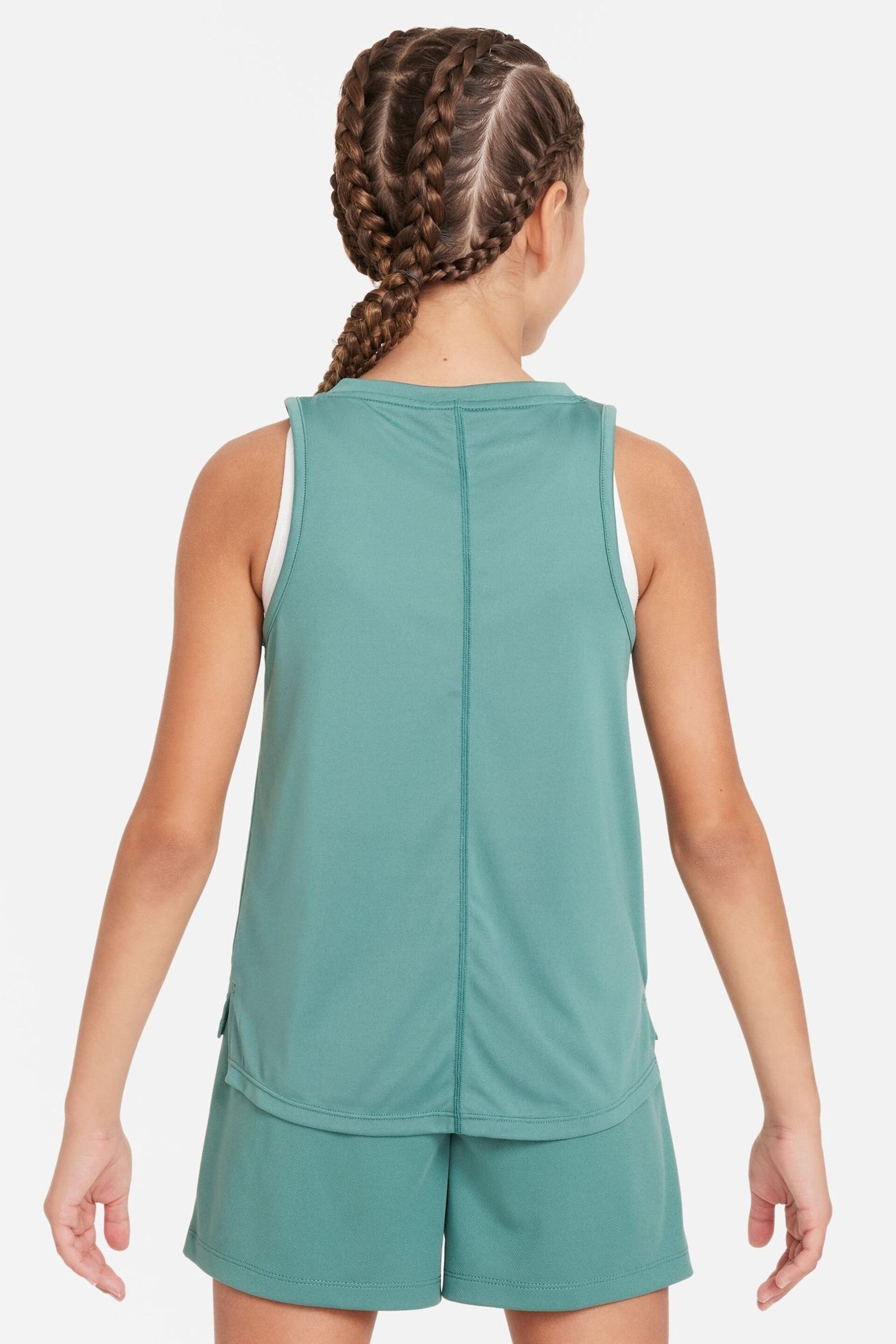 Nike Green Dri-FIT Performance One Vest Top - Image 2 of 5