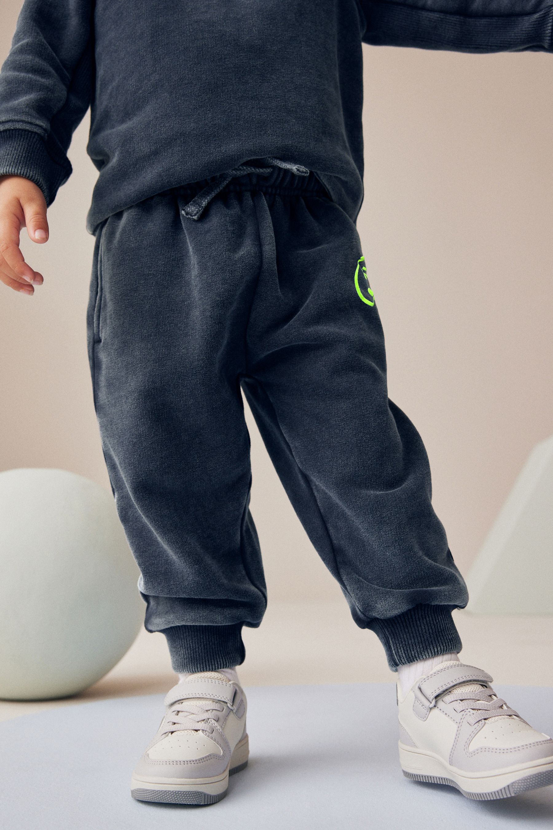 Charcoal Grey Green Acid Wash Sweatshirt and Jogger Set 3mths 7yrs