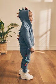 Blue Dinosaur Spikes Zip Through Hoodie and Joggers Set (3mths-7yrs) - Image 2 of 10