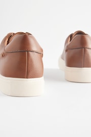 Tan Brown Minimal Trainers - Image 5 of 6