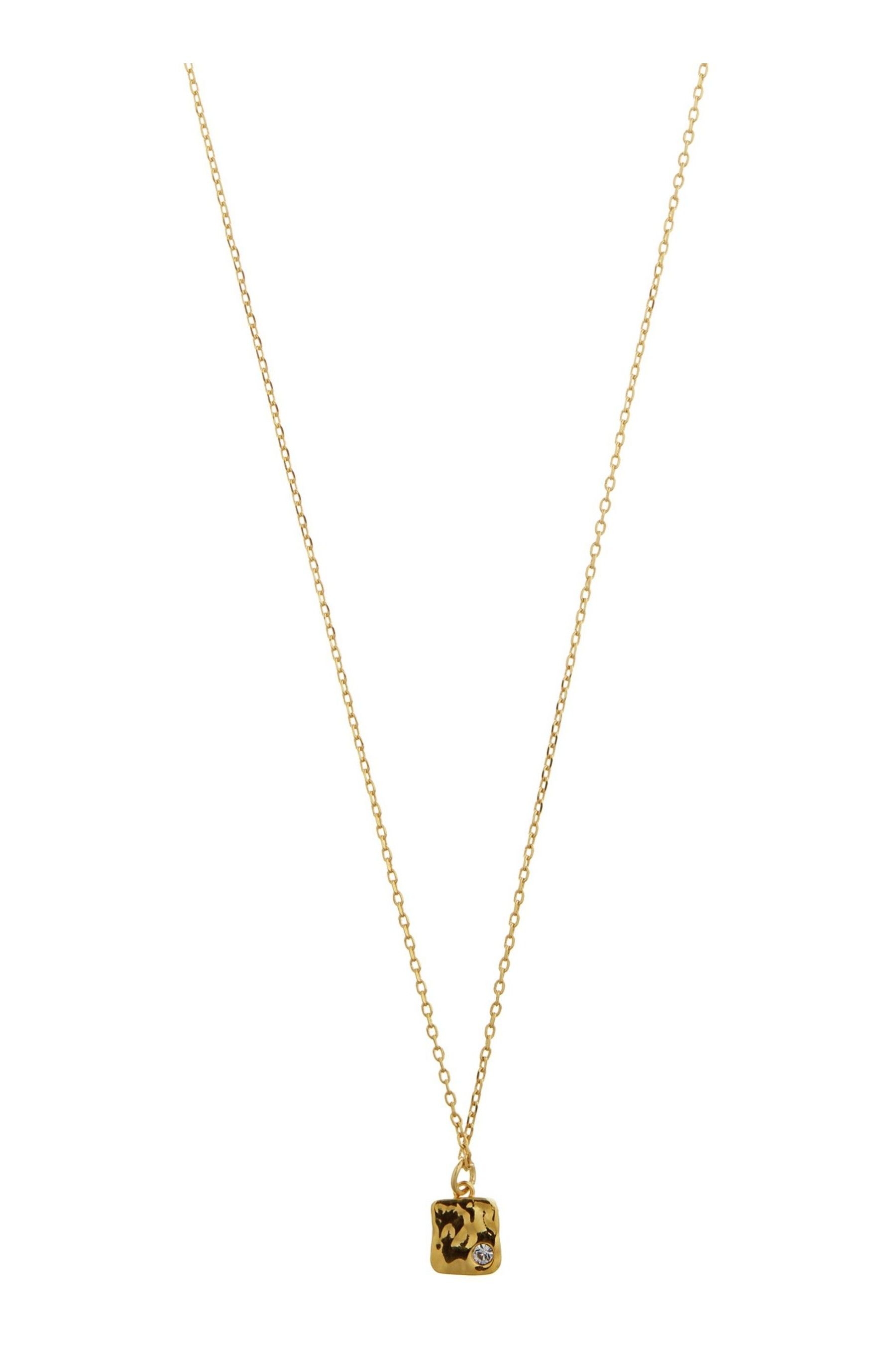 Buy Orelia London Molten Swarovski Square Charm Necklace from