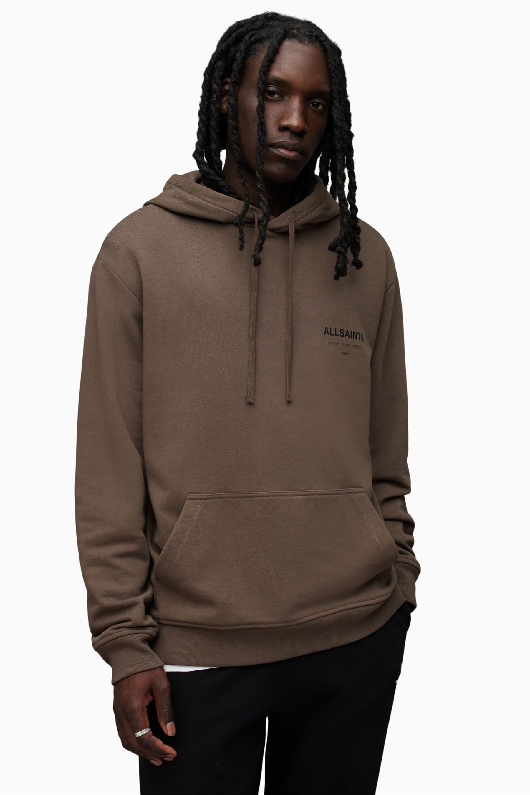Buy AllSaints Green Underground Overhead Hoodie from Next Israel