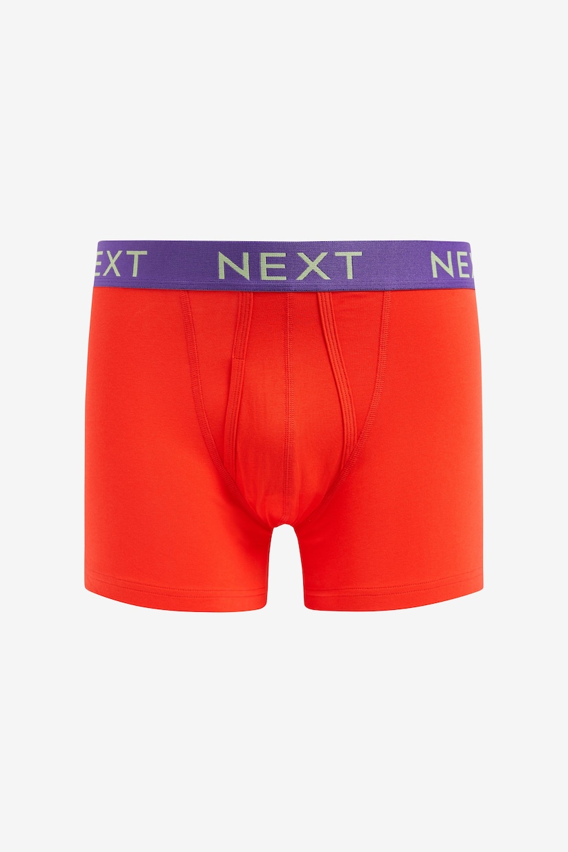 Bright Contrast Colour Waistband 10 pack A-Front Boxers - Image 3 of 13