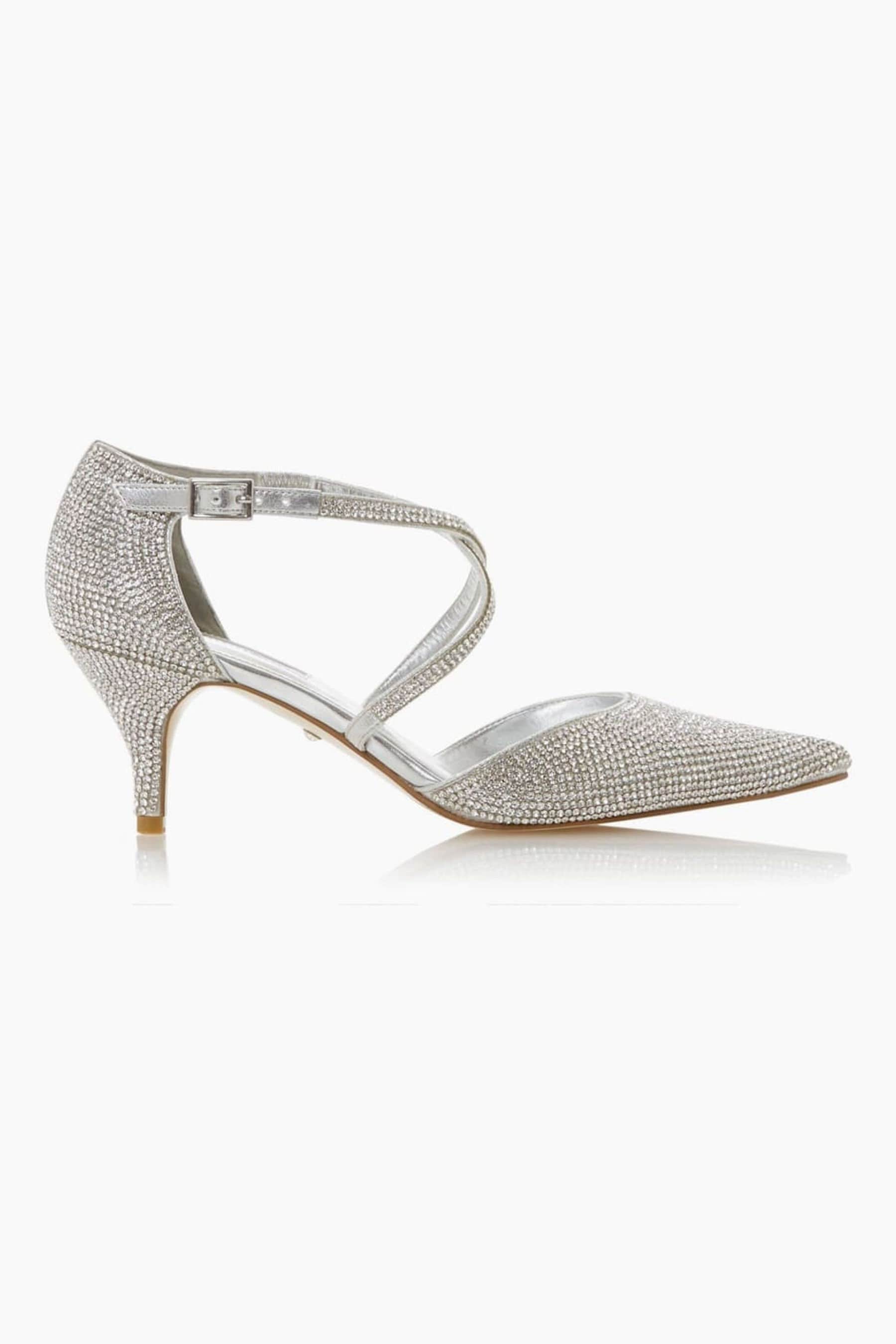 Dune silver heels new arrivals