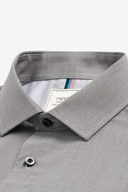 Grey Slim Fit Single Cuff Easy Care Shirts 3 Pack - Image 10 of 15