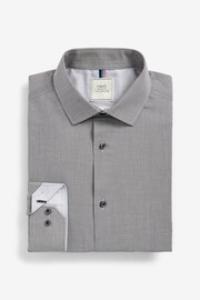Grey Slim Fit Single Cuff Easy Care Shirts 3 Pack - Image 7 of 15